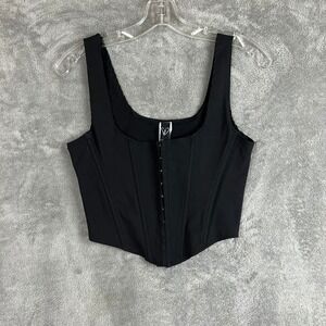 Vintage Y2K Windsor Deadstock Corset Top Womens M Black USA Dark Reinassance NWT